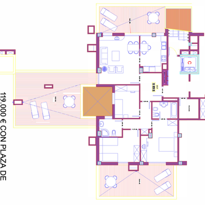 Ático nuevo a estrenar con tres terrazas. Garaje y trastero, y piscina comunitaria. Todo en una planta.